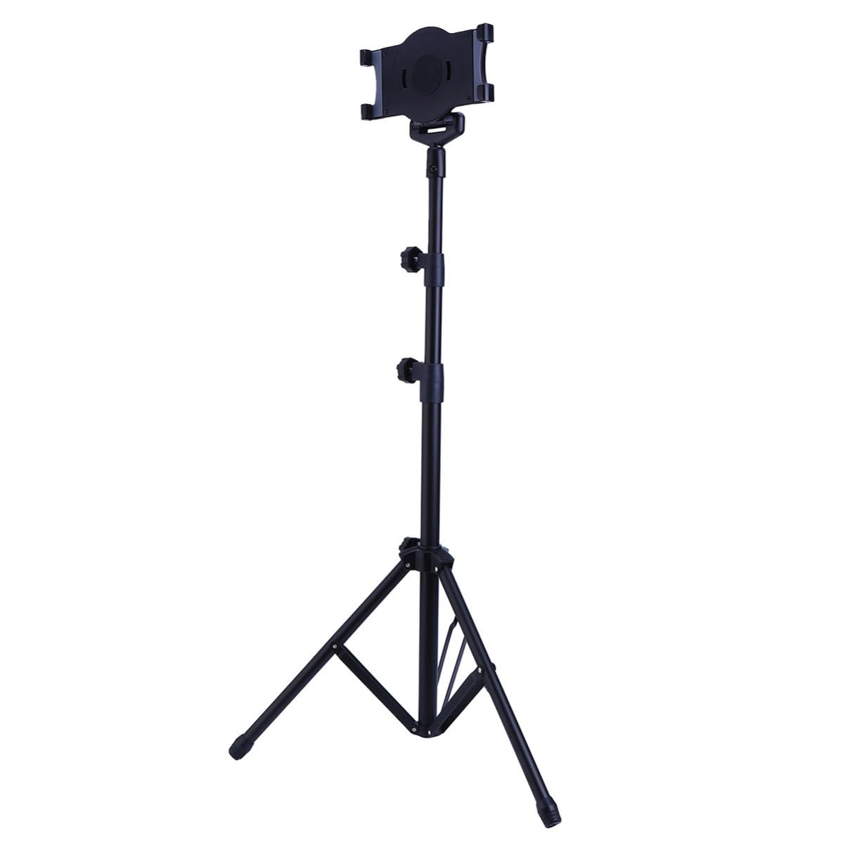 Soporte para Tableta Trípode Giratorio, Ajustable, Aleación de Aluminio y Pc, Negro, a 10 Pulgadas, Antideslizante, para Suelo