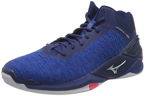 Mizuno Unisex Stealth Neo Mid Handballschuh, ReflexBlueC/Silver/DPink, 44.5...