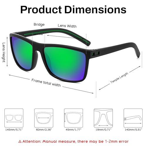 Image of FEISEDY Polarized Sunglasses for Men and Women Lightweight Frame Sun Glasses with UV400 Protection for Driving Fishing B0301