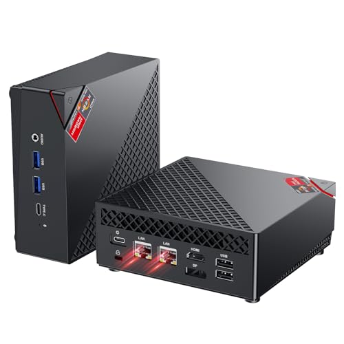 NiPoGi AM06 PRO Mini PC АMD Ryzen 7 7730U(Besser als i7-1255U/R7 5825U, 8C/16T, bis zu 4,50 GHz), 32 GB DDR4 1 TB M.2 SSD Mini Desktop Computer W-11 Pro, 4K-Dreifach Display, Dual-LAN, WiFi
