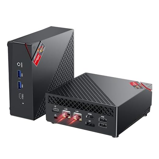 NiPoGi AM06 Pro Mini PC АMD Ryzen 7 7730U(8C/16T, jusqu'à 4,5 GHz), 16 Go DDR4 512 Go M.2 SSD Mini Desktop Computer WiFi 6, Graphique АMD Radeon 2000 MHz, Triple écran 4K, Double LAN, DP/HDMI/Type-C