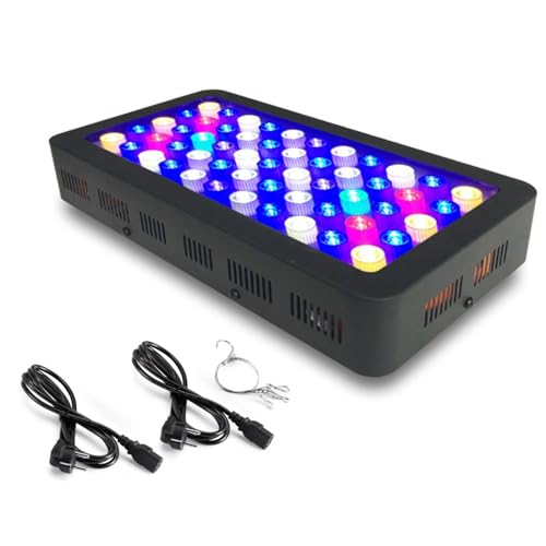 ATQIK 165w Full Spectrum Aquarium Light Reef/Fish Tank Light with 3 Dimming Modes 55 Premium SMD Chips 5 Colors LED Reef Light for Coral Saltwater Freshwater Fish (16