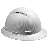 Full Brim Hard Hat - OSHA Safety Helmet Durable Lightweight Carbon Fiber Hard Hat, 6-Point Ratchet Suspension Protective Gear for Men and Women