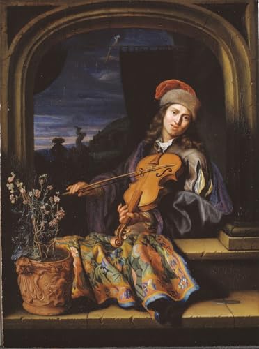 Tableaux sur toile joueur de violon Caspar Netscher pour sublimer un mur vide