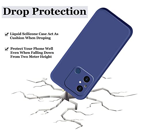 Image of A rtistque Back Cover Case for Mi Redmi 12C / Poco C55 with Camera Protection | Shockproof TPU | Stylish Protective Design | Slim Fit | Ultra Matte | Redmi 12C / Poco C55 Back Cover - Blue
