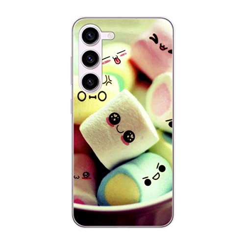 Coque Samsung S23+ en TPU flexible motif Marshmallows durable
