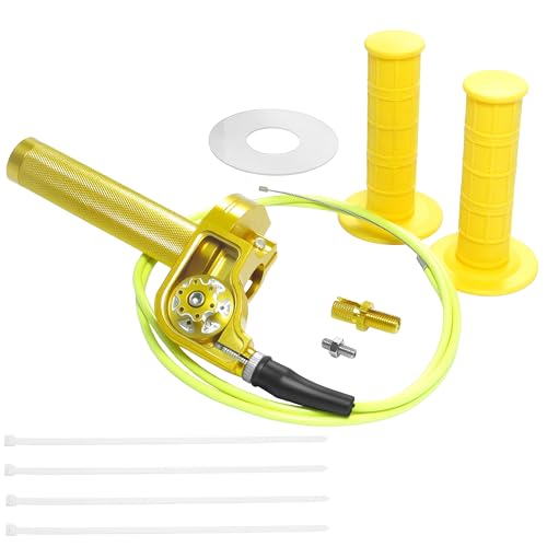 Image of Motorcycle Throttle Assembly,7 /8 inch Quick Twist Throttle Grips with Throttle Cable Aluminum Alloy Universal for CRF KLX SSR TTR 110 125 150 250cc Dirt Pit Bike ATV Mini Bike
