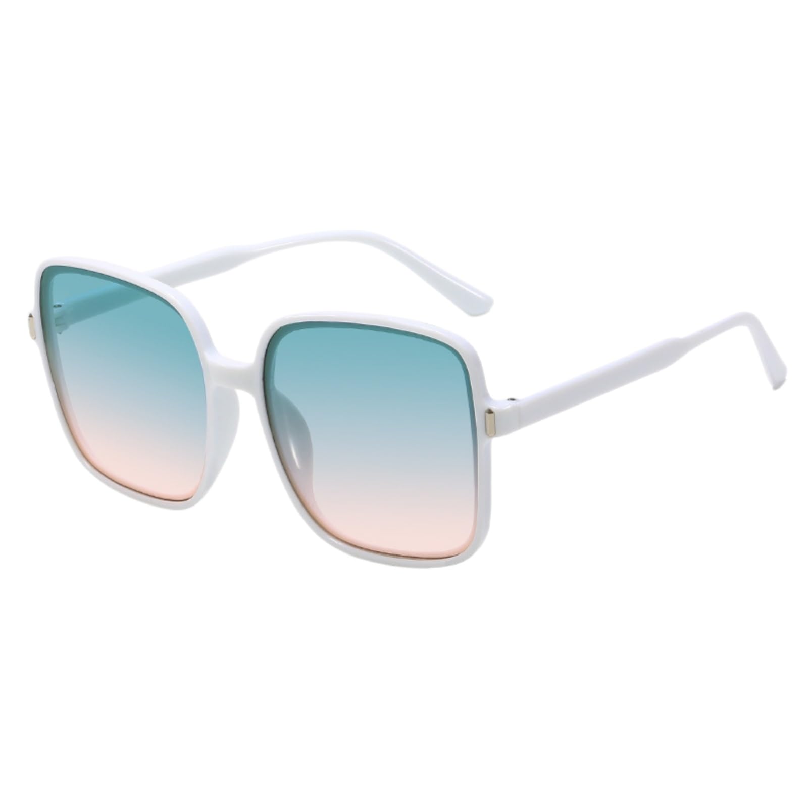 Occhiali da Sole Quadrati per Donne Uomini, Uv400 Retro Telaio Oversized con Design Nailhead Indossare All'aperto-c5