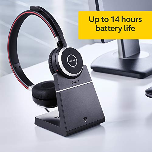 Jabra Evolve 65 UC Wireless Headset, Mono – Includes Link 370 USB Adapter – Bluetooth Headset with Industry-Leading Wireless Performance, Passive Noise Cancellation, All Day Battery by Jabra - Used condition - Image 7