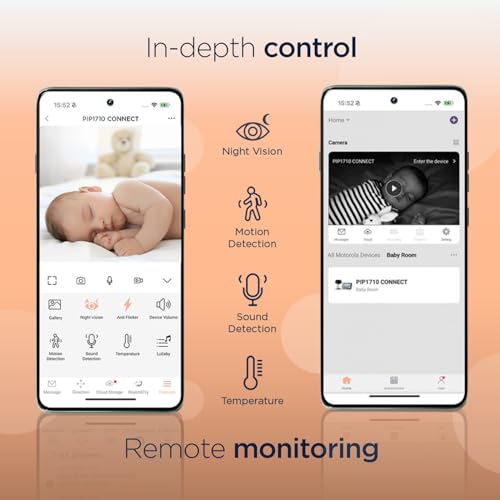 Motorola Nursery PIP1710 Connect Wi-Fi Baby Monitor with AI Cry Detection & 5" Parent Unit — view 8