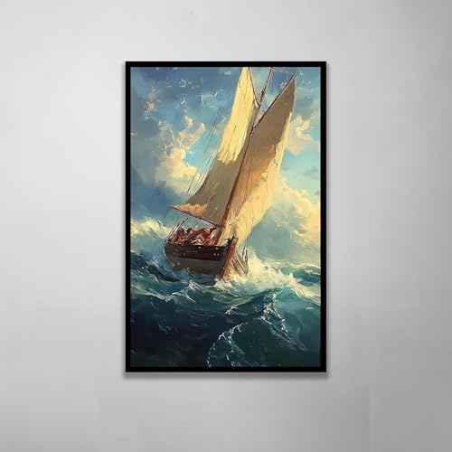 Peinture de paysage marin pour mur vide salon et affiche devoiler