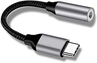 EasyULT USB C to 3.5mm Headphone Jack Adapter, Typc C to 3.5mm Aux Headphone Adapter, Compatible with Samsung Galaxy S22 S21 S20 Ultra Note 20, Huawei Mate 40/P30, Xiaomi 9 8-Silver
