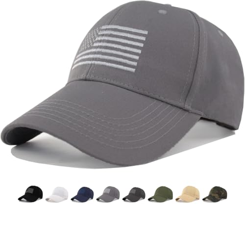Image of American Flag Baseball Hat - XL, XXL, 3XL Plus /Regular Size Men's Cotton Structured Patriotic Ball Cap