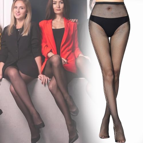 Eforcase Women's Fishnets Tights Mesh Fishnet Stockings Tights High Waist Stretchy Patterned Pantyhose Fishnets Tights 6