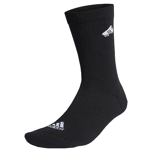 adidas Unisex Soccer Boot Embroidered Socks, Black/White, 40-42