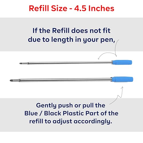 Image of MANAMA Twist Mechanism Ball Point Pen Refill | Blue Ink | Pack of 5 | Suitable for All Type of Refillable Pen | with Protective Gift Box | Ideal for Office School and Corporate Business
