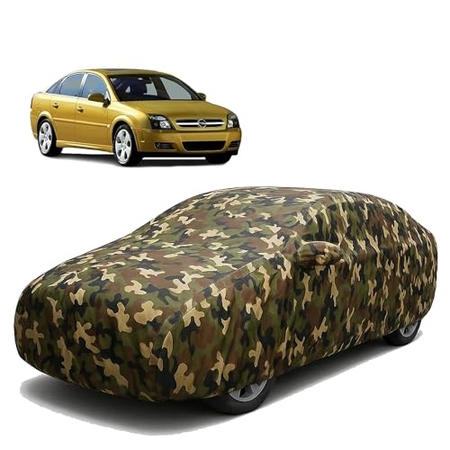 Image of Sulfar 100% Waterproof Car Body Cover Compatible with Mirror for Opel Vectra with Long Lasting Durable Material (Triple Stitched, Full Bottom Elastic, Camouflage Army)