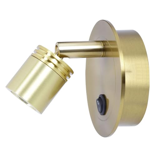 Image of FILLISKA LED Surface /Spot Light, Shockproof Alluminium Body & Antiglare Diffuser,Warmwhite Light (Vintage Gold-705)