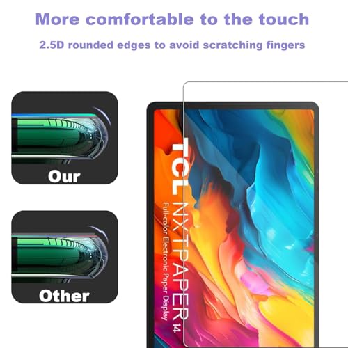 KUSINHOKA [2 Pack] Screen Protector for TCL NxtPaper 14,HD Scratch Resistant Sensitive No Bubbles Touch Sensitive PET Screen Protector,Transparent - Image 5