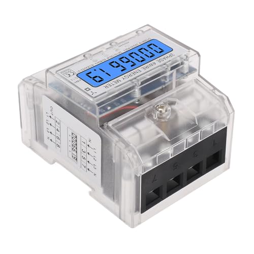 Medidor de energía trifásico AUNMAS con riel DIN y pantalla LCD para control industrial 4