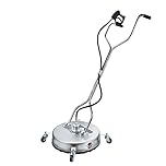 Aim Tools 20 Inch Pressure Washer Surface Cleaner Stainless Steel with 4 Wheels, 3/8" Quick Connector, 4200 PSI Flat Floor Cleaning Washer for Driveways Sidewalks Patios Cleaning