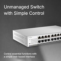 Zyxel Netzwerk Switch 24 Port | Unmanaged+ Gigabit | GS1100-24E – Ansicht 4