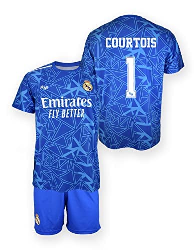 Conjunto Camiseta y pantalón Portero Dorsal 1 COURTOIS - Replica Oficial Producto con Licencia - Niño (8 Años)