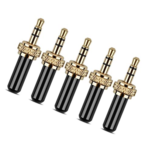 Pack de 5 conectores Jack 3.5mm con rosca interna M6 miniatura 2