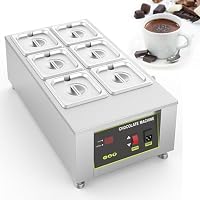 YXZYFPP Macchina elettrica per sciogliere Il Cioccolato da 1000 W - Riscaldamento rapido dell;Acqua, temperaggio Uniforme per Cioccolato e Formaggio, Perfetta per fontane e Dessert (6)
