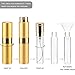 Madholly 4 Pieces 8ml Twist-Up Perfume Spray Bottles, Portable Refillable Perfume Sprayer Atomizer with 4 Funnel Fillers