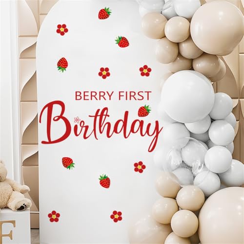 Vinilo decorativo Berry para primer cumpleaños