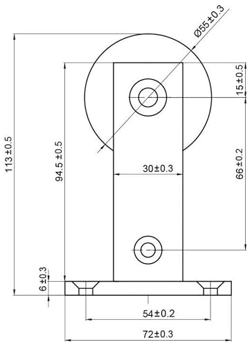 Miseno MBDH0606X78 78-3/4\" Single Roller Round Rod Barn Door Hardware Kit - Champagne Brass - Thumbnail 6