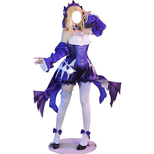 Figura De Anime Fischl, Conjunto De Traje De Cosplay, Accesorios, Kimono De Cosplay, Ropa para Mujer, Disfraces De Halloween para Niños, Cosplay para Hombre, Traje De Uniforme,Violeta,SG Cover