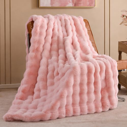 Smoofy Blush Pink Bubble Faux Fur