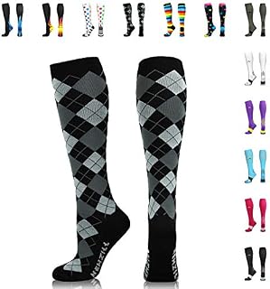NEWZILL Men & Women's Compression Socks for Athletic, Nurses, Shin Splints, Maternity