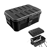 Extra Large Outdoor Waterproof Electrical Box, Weatherproof Outdoor Outlet Cover with 6 Cable Entry, IP54 Water proof Electrical Connection Box for Outlet, Timer, Plug, Socket, Power Strips