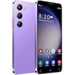 MsMga Teléfono Móvil Barato, Pantalla IPS de 5,0 Pulgadas, Smartphone Hermoso, 16GB ROM (Ampliable hasta 128GB), Dual SIM, Dual Cámara, 3G Teléfono Móvil (S23Ultra-Purple)
