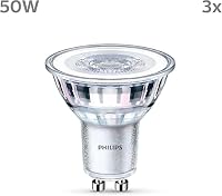 PHILIPS LED Classic GU10 Lampen 3-er Pack (50 W), Reflektor LED Spots mit warmweißem Licht, energiesparende Lampen mit langer Nutzlebensdauer, Warmweiß – Ansicht 2