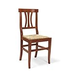 sedie arte povera impagliate  InHouse srls Coppia sedie, Arte povera, in Legno massello con rifinitura in Noce - Mis. 43x42x88