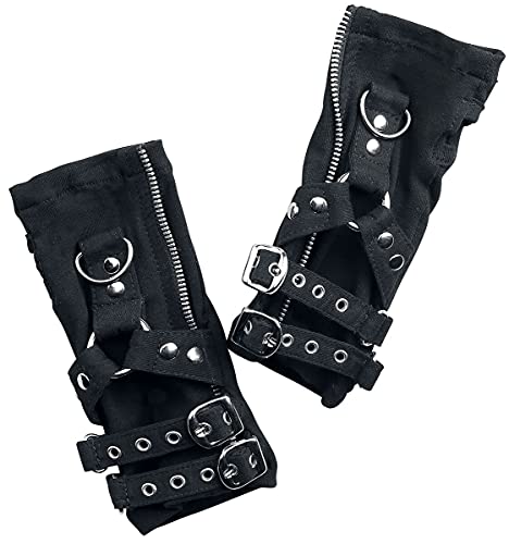 Poizen Industries Gants Ellis Femme Mitaines noir, 95% Coton, 5% Élasthanne Cover