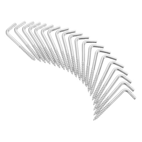 BinZyronic 20個入り フック 字型鋼製 耐荷重 ? 鋭利先端で簡単取付け 鏡 写真 アクセサリー 壁掛け対応 リビング キッチン 浴室用