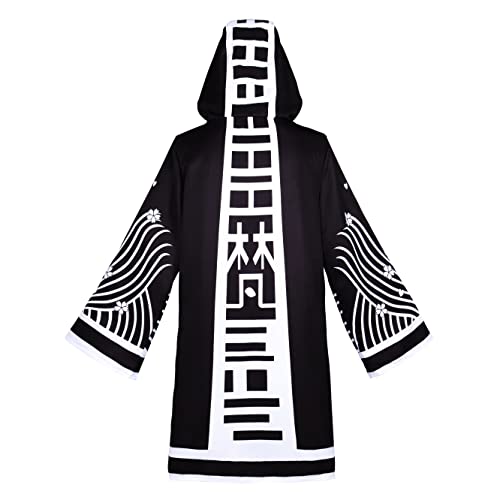 IamaCos Tokyo Revengers Cosplay Costume Brahman Senju Kawaragi Sweats à Capuche Pull Zippé Hoodies Veste Manteau Uniforme, Noir 1, S Cover