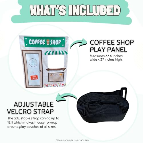Image of Couch Swag Play Panel for Childrens Foam Sofa Kids Couch (Coffee Shop)