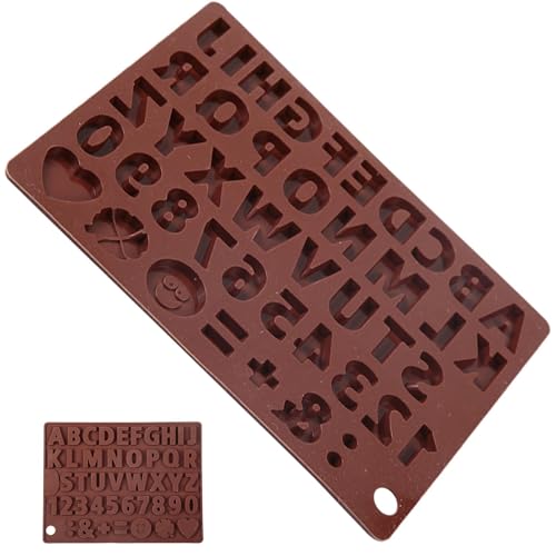 Molde de Silicona con Letras,Moldes para Chocolate Letras de Silicona,Moldes para pasteles Molde de chocolate fondant - Herramientas para hornear, moldes para galletas con letras y números, molde para