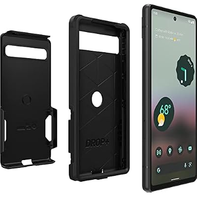 OtterBox Google Pixel 6A Commuter Series Case - Black, Slim & Tough, Pocket-Friendly, with Port Protection