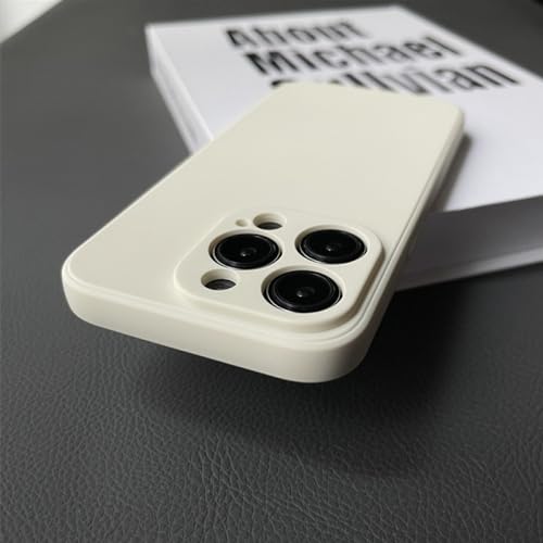 Coque carrée pour iPhone 13 Pro silicone blanc style urbain chic
