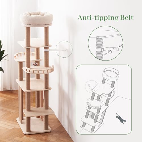 Casa para Gatos de Madera Choc chick 68 Pulgadas miniatura 2