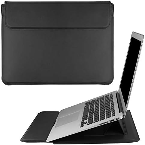 HoYiXi 15.6 Inch Laptop Sleeve Case PU Leather Case Compatible with MacBook Pro 16 2021 & 2019 A2141/ASUS Vivobook 15/HP 15.6" Laptop PC/MacBook Pro 15/Surface Laptop 3, Sleeve Pouch Black