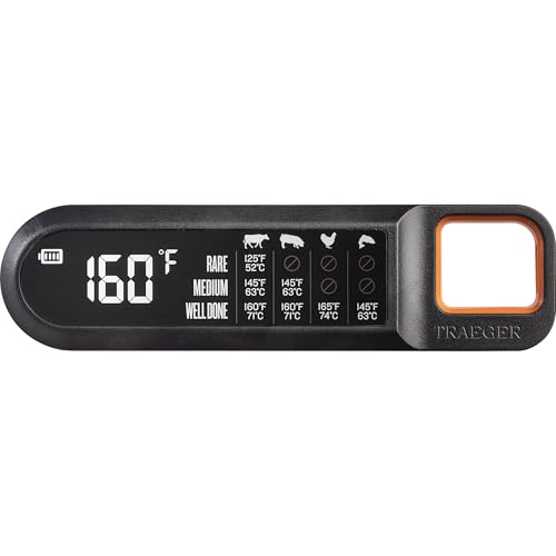Traeger Grills Instant Read Meat Thermometer, Ultra-Fast, Large LCD Display | Reads in 2-3 seconds with auto-rotating display; water-resistant, fits on a Traeger P.A.L. hook - image 4