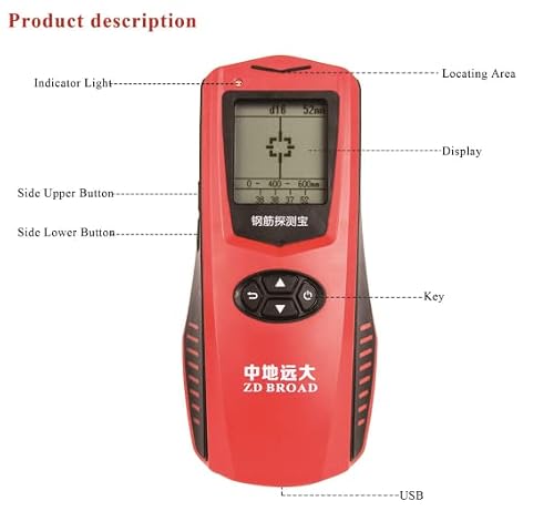 ZD322 Integrated Rebar Detector Rebar Locator with LCD Display Location Range 1 to 120mm - Thumbnail 6